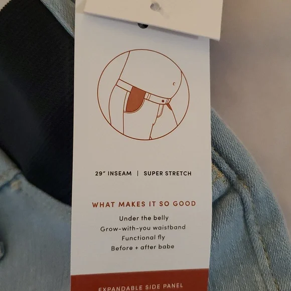 NWT  Isabel Skinny Leg Cuffed Maternity Pants - Picture 7 of 7